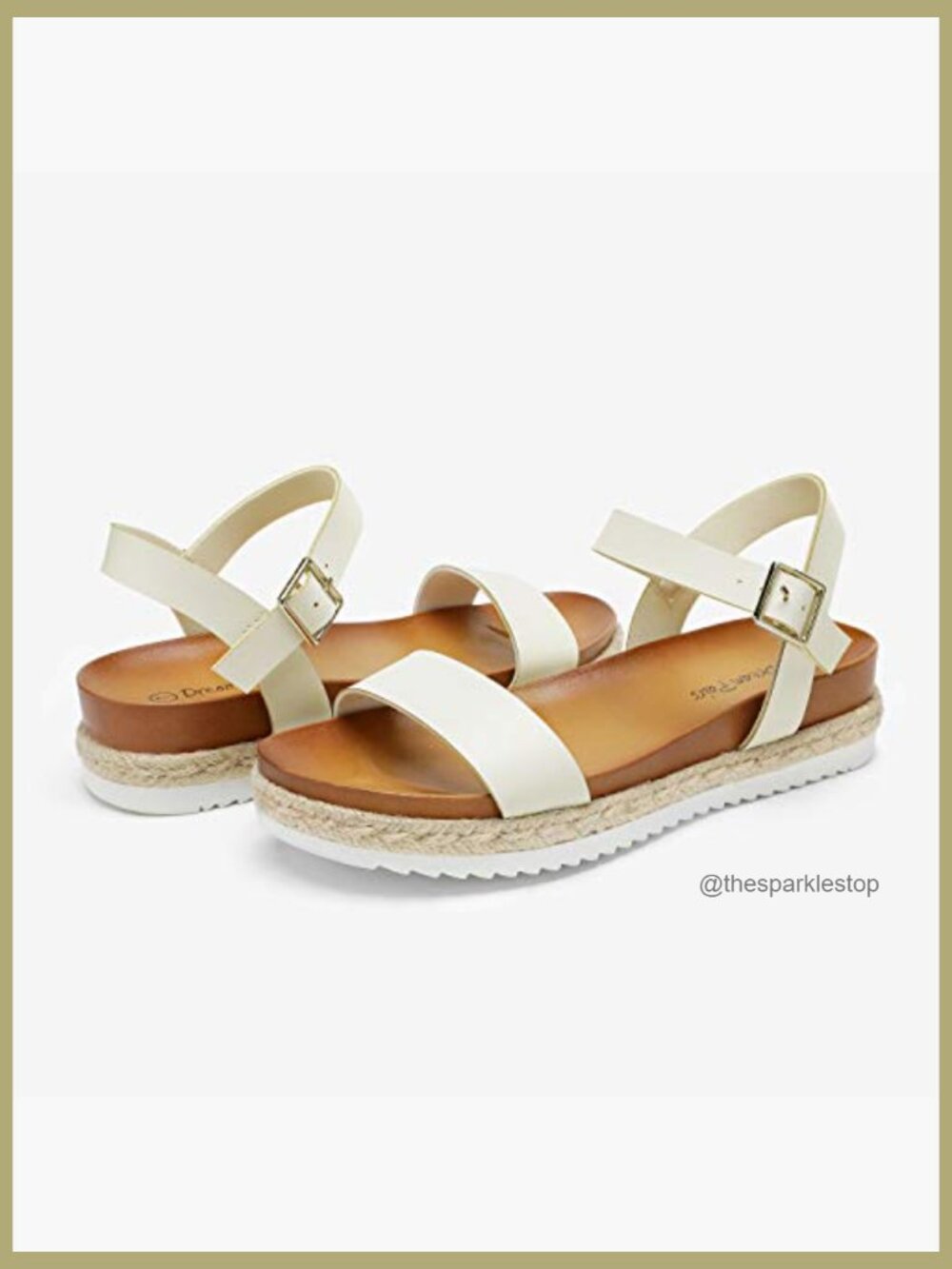 Open Toe Ankle Strap Espadrille Platform Wedge Sandals - Picture 3 of 7
